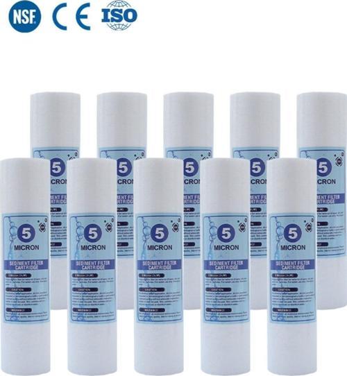 Açık Kasa Su Arıtma Cihazı 10 Inc 5 Mikron Sediment Spun Filtre ( 10 Adet )