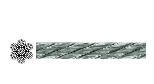 Krom 7x19 Yumuşak Çelik Halat  6mm-100mt