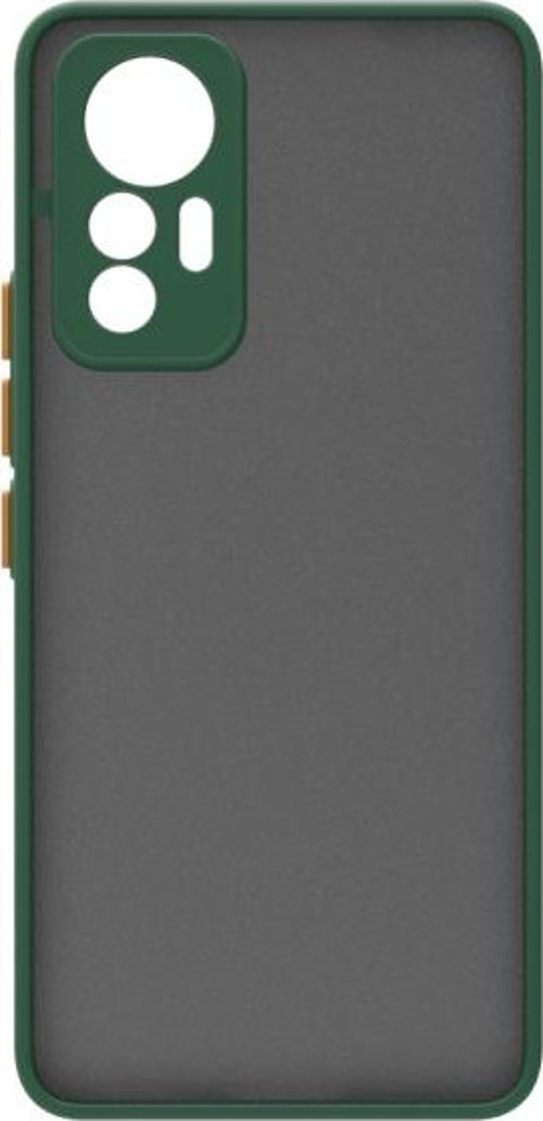 Xiaomi Mi 12 Lite Kılıf Şeffaf Mat Yüzeyli Kenarları Renkli Fitkap Premium Silikon Kapak