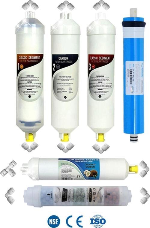 Kapalı Kasa Su Arıtma Cihazı Yeni Seri 5'Li Mineral Takviyeli Inline Vontron Membranlı Bakım Seti