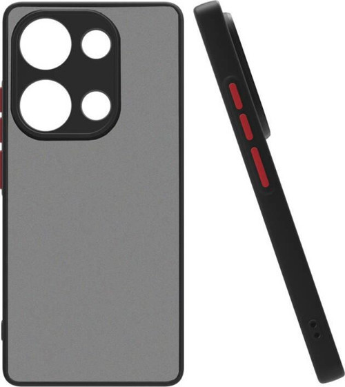 Redmi Note 13 Pro 5G Kılıf Şeffaf Mat Yüzeyli Kenarları Renkli Fitkap Premium Silikon Kapak