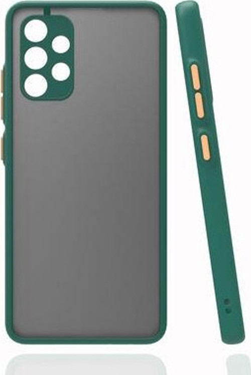 Samsung Galaxy A32 4G Kılıf Şeffaf Mat Yüzeyli Kenarları Renkli Fitkap Premium Silikon Kapak