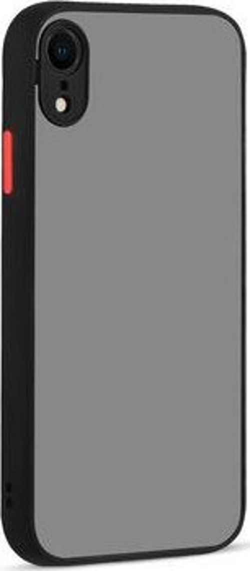 İphone Xr Kılıf Şeffaf Mat Yüzeyli Kenarları Renkli Fitkap Premium Silikon Kapak