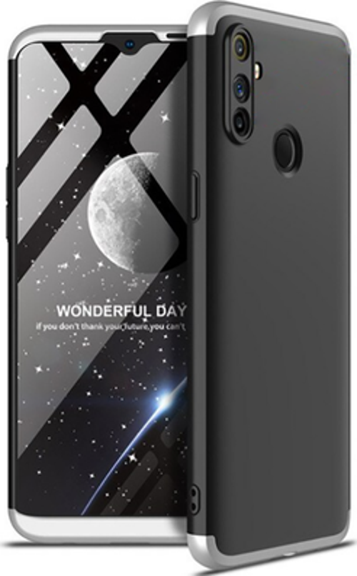 Realme C3 Kılıf Ayzıt Premium 3 Parçalı Sert Premium Silikon Kapak