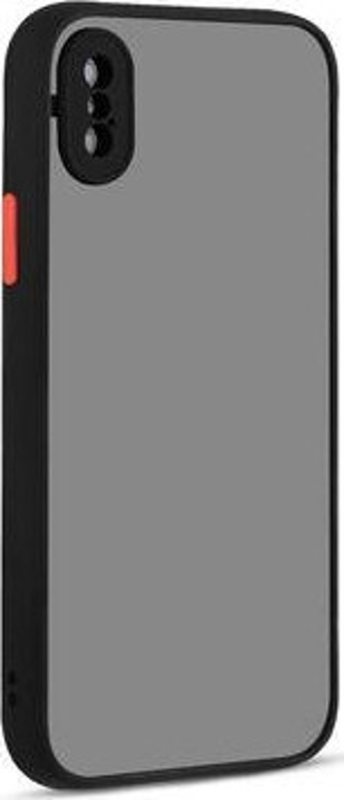 İphone Xs Kılıf Şeffaf Mat Yüzeyli Kenarları Renkli Fitkap Premium Silikon Kapak