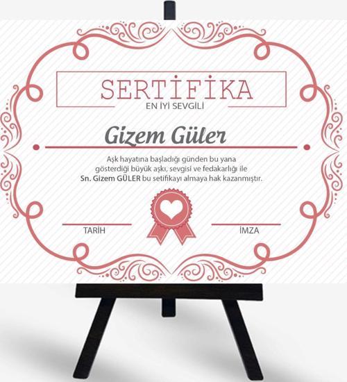 Kişiye Özel Şövaleli En İyi Sevgili Sertifikası