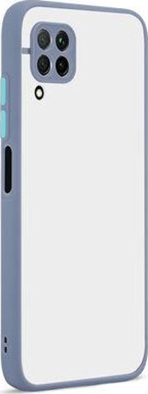Huawei P40 Lite Kılıf Şeffaf Mat Yüzeyli Kenarları Renkli Fitkap Premium Silikon Kapak