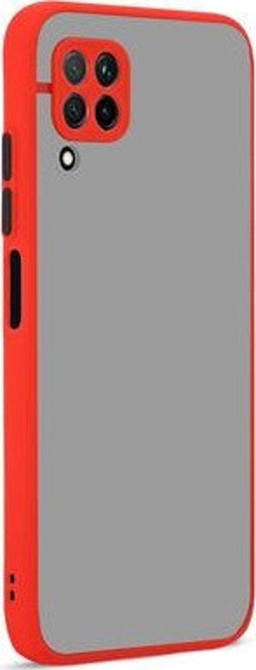 Huawei P40 Lite Kılıf Şeffaf Mat Yüzeyli Kenarları Renkli Fitkap Premium Silikon Kapak