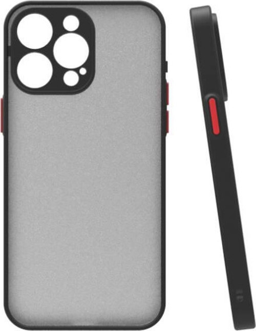 İphone 15 Pro Kılıf Şeffaf Mat Yüzeyli Kenarları Renkli Fitkap Premium Silikon Kapak