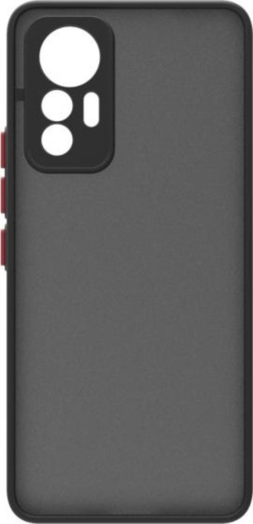 Xiaomi Mi 12 Lite Kılıf Şeffaf Mat Yüzeyli Kenarları Renkli Fitkap Premium Silikon Kapak