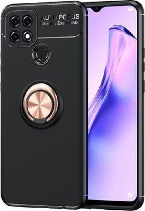 Oppo A15S Kılıf Yüzüklü Sağlam Esnek Ringo Silikon Kapak