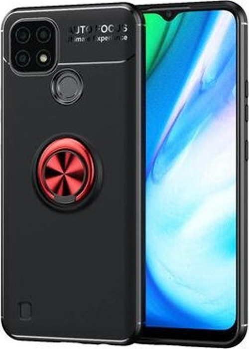 Realme C21 Kılıf Yüzüklü Sağlam Esnek Ringo Silikon Kapak