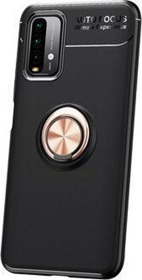 Redmi Note 9 4G Kılıf Yüzüklü Sağlam Esnek Ringo Silikon Kapak