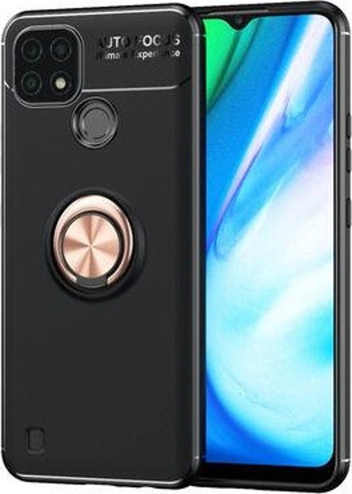 Realme C25 Kılıf Yüzüklü Sağlam Esnek Ringo Silikon Kapak