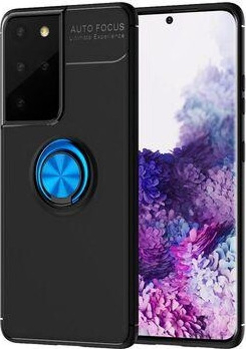 Samsung Galaxy S21 Ultra Kılıf Yüzüklü Sağlam Esnek Ringo Silikon Kapak