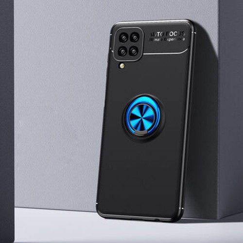 Samsung Galaxy A12 Kılıf Yüzüklü Sağlam Esnek Ringo Silikon Kapak