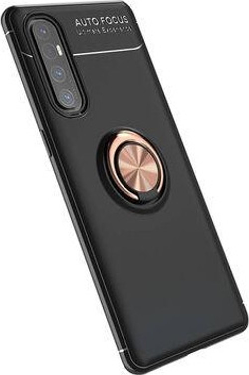 Oppo Reno 3 Pro 5G Kılıf Yüzüklü Sağlam Esnek Ringo Silikon Kapak