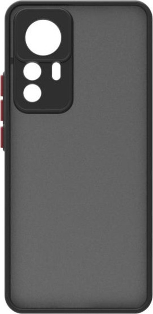 Xiaomi Mi 12T Kılıf Şeffaf Mat Yüzeyli Kenarları Renkli Fitkap Premium Silikon Kapak