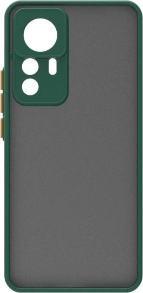 Xiaomi Mi 12T Pro Kılıf Şeffaf Mat Yüzeyli Kenarları Renkli Fitkap Premium Silikon Kapak