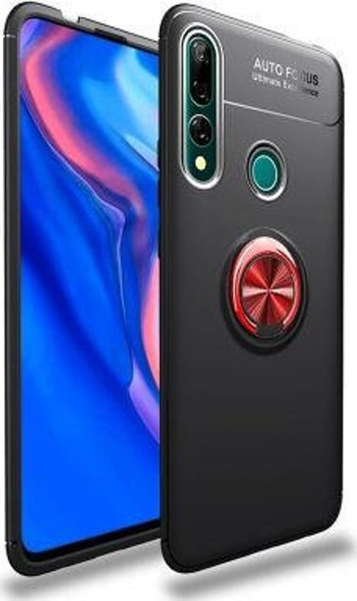 Huawei Y9 Prime 2019 Kılıf Yüzüklü Sağlam Esnek Ringo Silikon Kapak