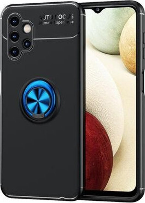 Samsung Galaxy A13 4G Kılıf Yüzüklü Sağlam Esnek Ringo Silikon Kapak