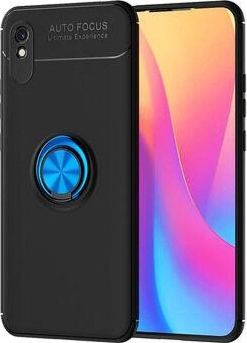 Redmi 9A Kılıf Yüzüklü Sağlam Esnek Ringo Silikon Kapak