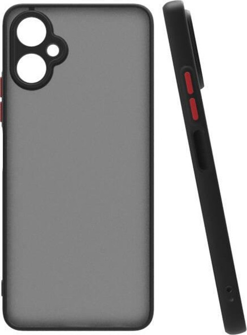Tecno Camon 19 Neo Kılıf Şeffaf Mat Yüzeyli Kenarları Renkli Fitkap Premium Silikon Kapak