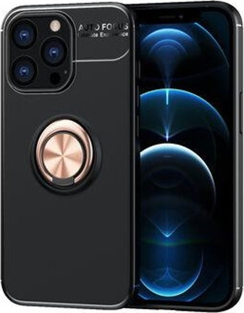 İphone 13 Pro Max Kılıf Yüzüklü Sağlam Esnek Ringo Silikon Kapak