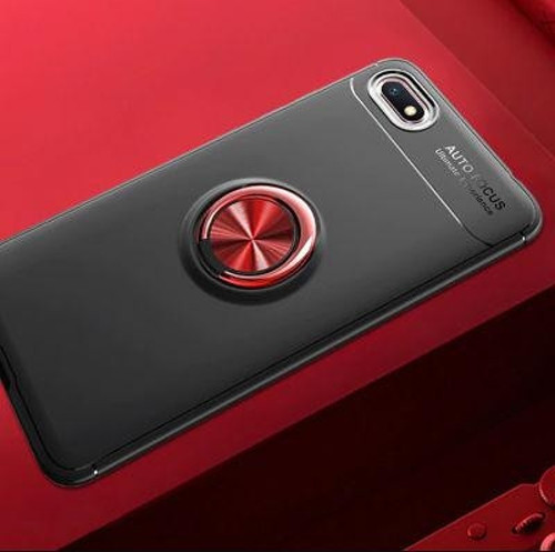 Huawei Y5 2018 Kılıf Yüzüklü Sağlam Esnek Ringo Silikon Kapak