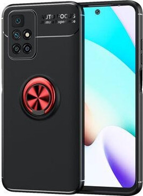 Redmi 10 Kılıf Yüzüklü Sağlam Esnek Ringo Silikon Kapak