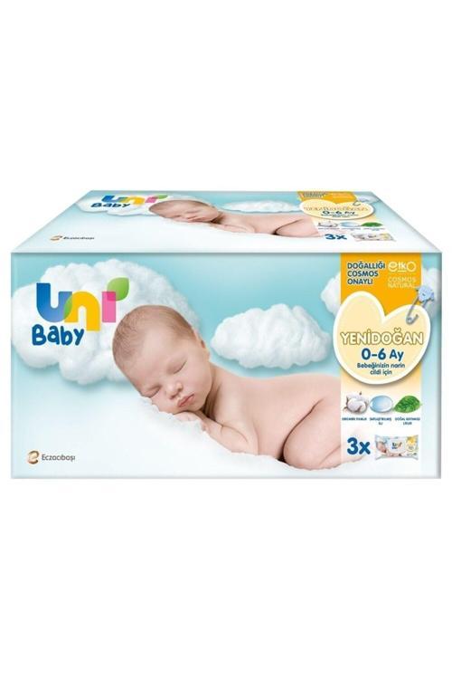 Baby Yenidoğan Islak Pamuk Mendil 3'Lü