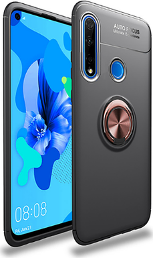 Huawei P40 Lite E Kılıf Yüzüklü Sağlam Esnek Ringo Silikon Kapak