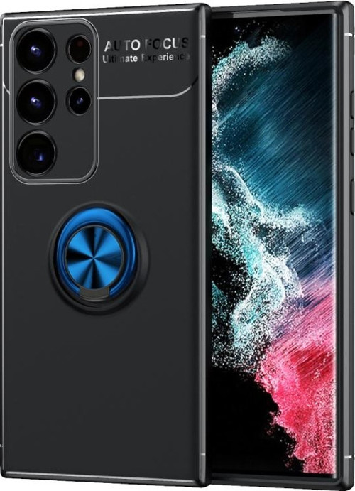 Samsung Galaxy S23 Ultra Kılıf Yüzüklü Sağlam Esnek Ringo Silikon Kapak