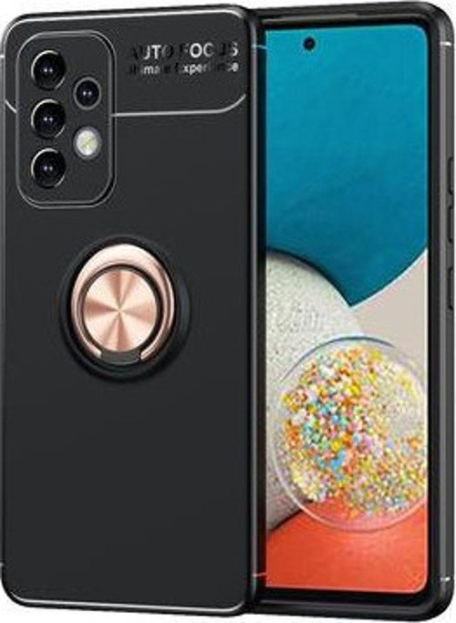 Samsung Galaxy A73 Kılıf Yüzüklü Sağlam Esnek Ringo Silikon Kapak