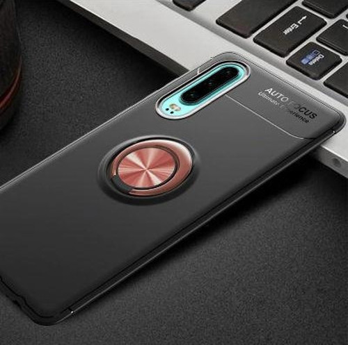 Huawei P30 Kılıf Yüzüklü Sağlam Esnek Ringo Silikon Kapak