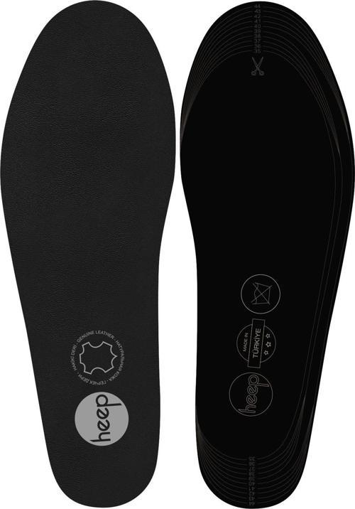 Hakiki Deri Ve Anatomik Siyah 35-45 Numara Ayakkabı İç Tabanlığı