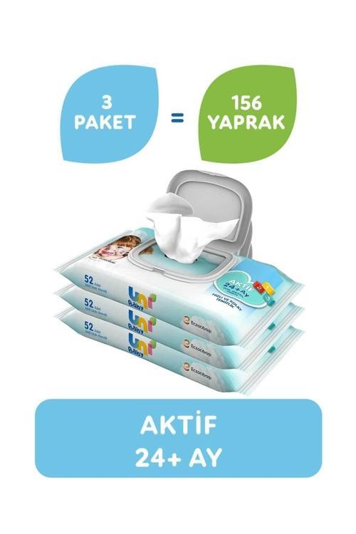 Aktif Islak Mendil 3'Lü 156 Yaprak