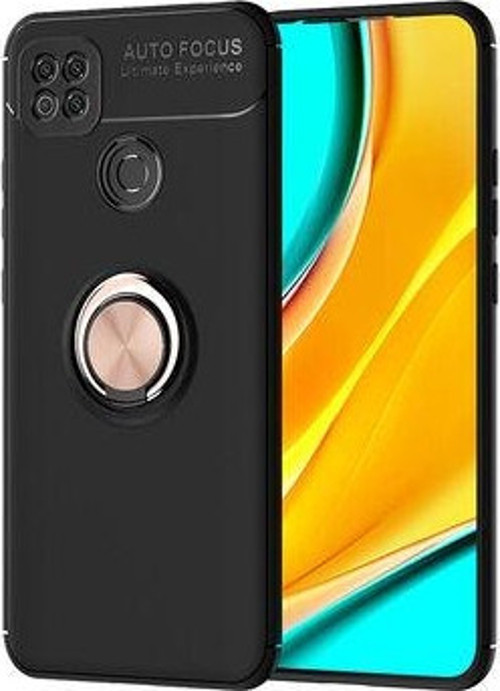 Redmi 9C Kılıf Yüzüklü Sağlam Esnek Ringo Silikon Kapak