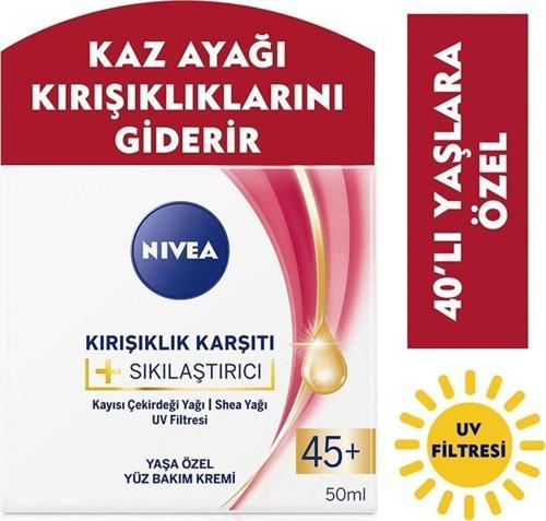 Kırışıklık Karşıtı + Sıkılaştırıcı Krem 45+ Yaş 50 Ml