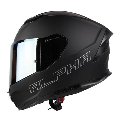 Alpha SV Mat Siyah Kapalı Motosiklet Kaskı