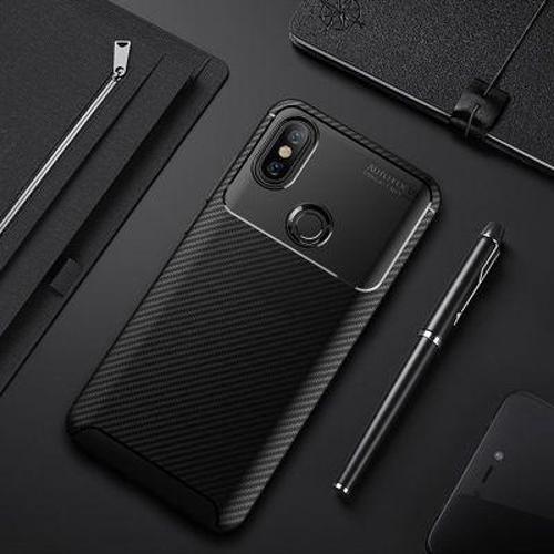 Xiaomi Mi A2 Lite Kılıf Karbon Gofret Desenli Kavex Premium Silikon Kapak