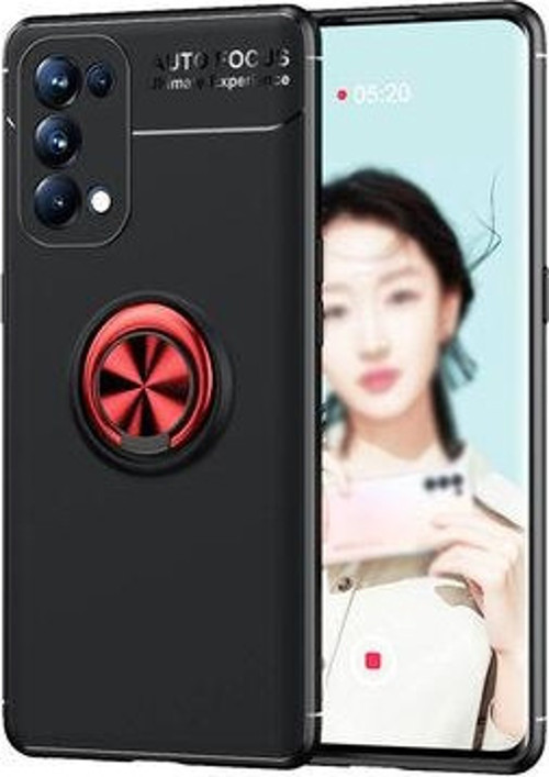 Oppo Reno 5 5G Kılıf Yüzüklü Sağlam Esnek Ringo Silikon Kapak