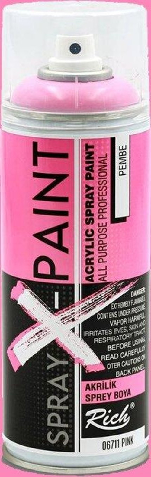 Spray X-Paint Akrilik Sprey Boya 400ml Pembe