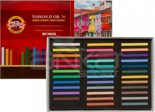 Toison Dor Soft Pastel Köşeli 36lı (8585)