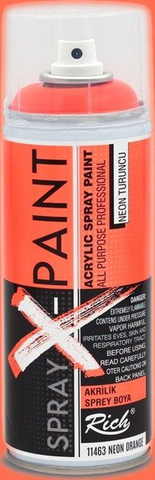 Spray X-Paint Akrilik Sprey Boya 400ml Neon Turuncu
