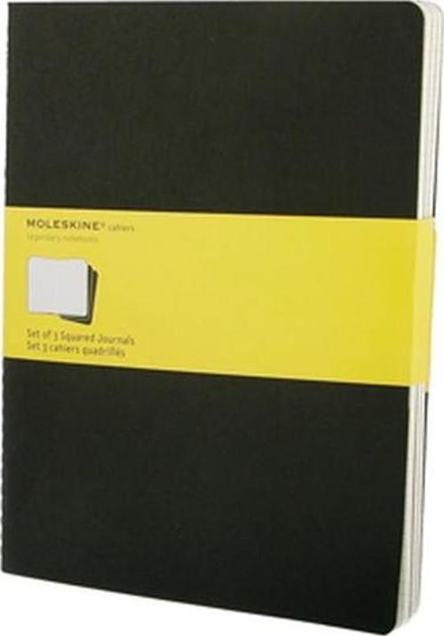 Cahier XL Boy 3'lü Kareli Defter Siyah