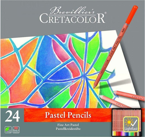 Fine Art Pastel Boya Kalem Seti 24 Renk Metal Kutu