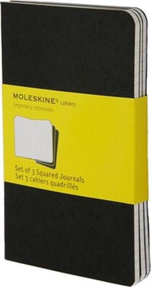 Cahier Cep Boy 3'lü Kareli Defter Siyah
