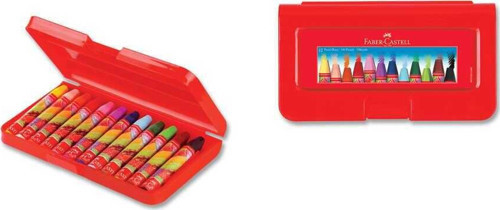 Plastik Kutulu Altıgen Pastel Boya 12'li