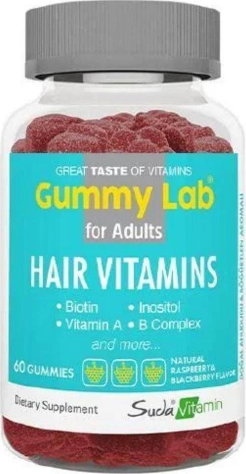 SUDA VİTAMİN GUMMY LAB HAİR VİTAMİNS AHUDUDU 60 GUMMİES